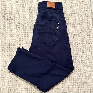 CREAM Cropped Pants in Navy, Size 26